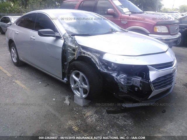 1G1ZB5ST7HF291409 - 2017 CHEVROLET MALIBU LS SILVER photo 1