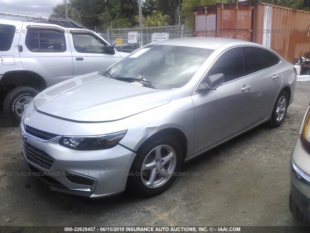 1G1ZB5ST7HF291409 - 2017 CHEVROLET MALIBU LS SILVER photo 2