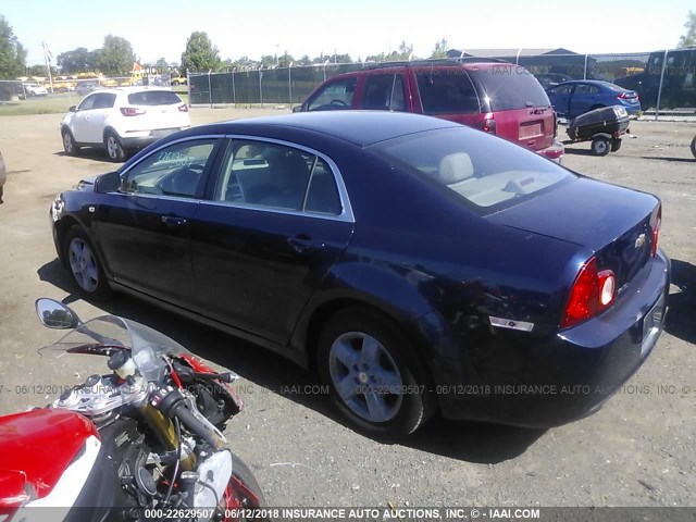 1G1ZG57B884271991 - 2008 CHEVROLET MALIBU LS BLUE photo 3