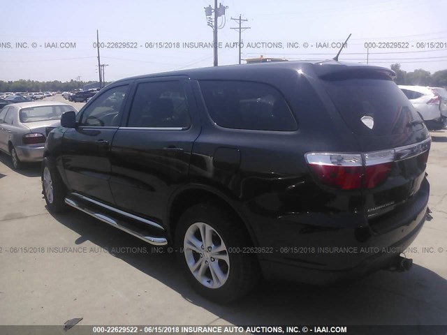 1C4RDJAG2DC512313 - 2013 DODGE DURANGO SXT BLACK photo 3