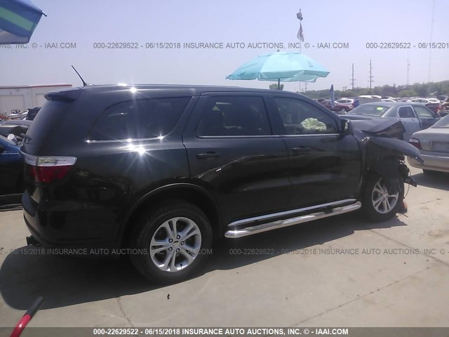 1C4RDJAG2DC512313 - 2013 DODGE DURANGO SXT BLACK photo 4