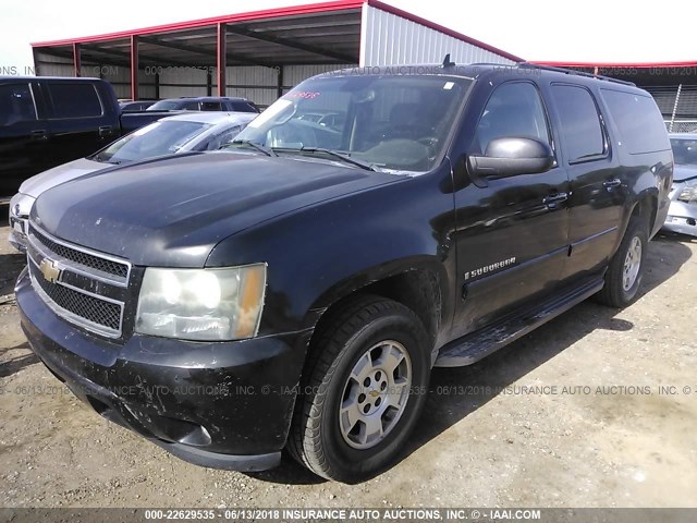 3GNFC16J17G314308 - 2007 CHEVROLET SUBURBAN C1500 BLACK photo 2