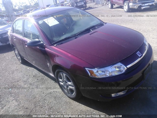 1G8AL52F63Z180587 - 2003 SATURN ION LEVEL 3 MAROON photo 1