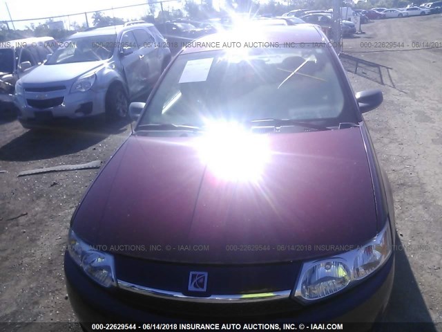 1G8AL52F63Z180587 - 2003 SATURN ION LEVEL 3 MAROON photo 6