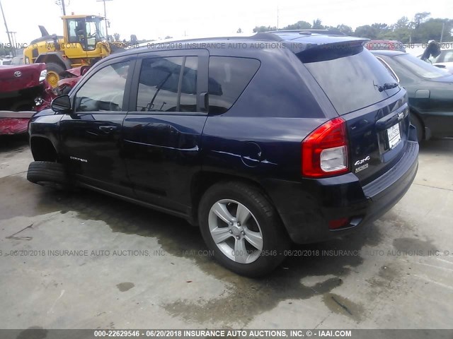 1C4NJDEB5CD603916 - 2012 JEEP COMPASS LATITUDE 蓝色 照片 3