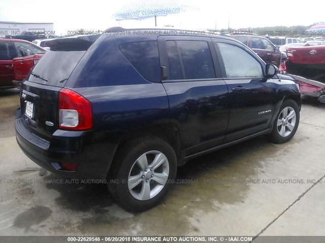 1C4NJDEB5CD603916 - 2012 JEEP COMPASS LATITUDE 蓝色 照片 4