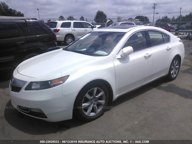 19UUA8F55DA009312 - 2013 ACURA TL TECH WHITE photo 2