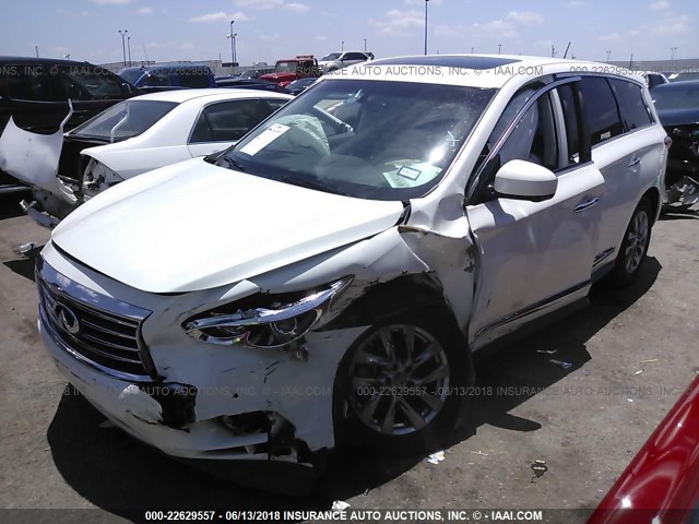 5N1AL0MN9DC304963 - 2013 INFINITI JX35 WHITE photo 2