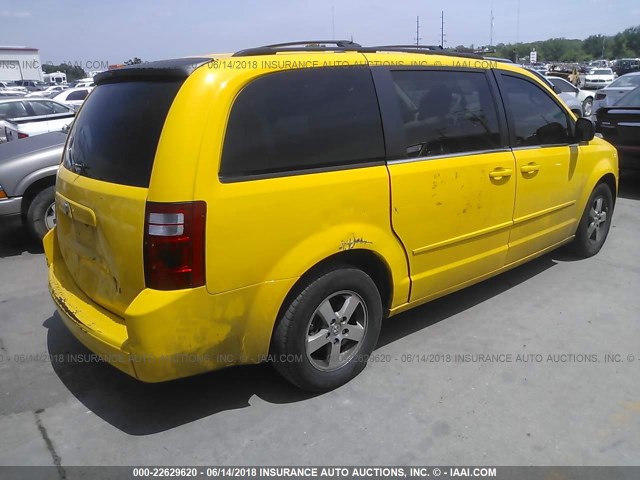 1D8HN44H28B100596 - 2008 DODGE GRAND CARAVAN SE YELLOW photo 4