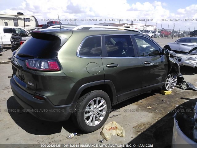 1C4PJLCB2KD131453 - 2019 JEEP CHEROKEE GREEN photo 4