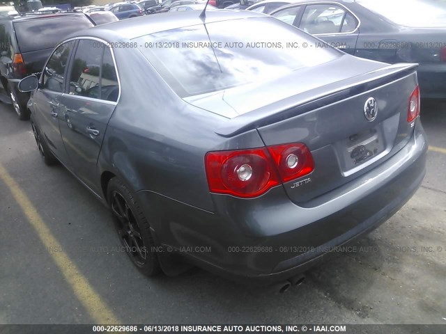 3VWEF71K27M112459 - 2007 VOLKSWAGEN JETTA WOLFSBURG GRAY photo 3