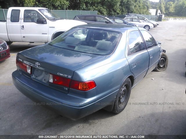 4T1BF22KX1U959137 - 2001 TOYOTA CAMRY LE/XLE BLUE photo 4