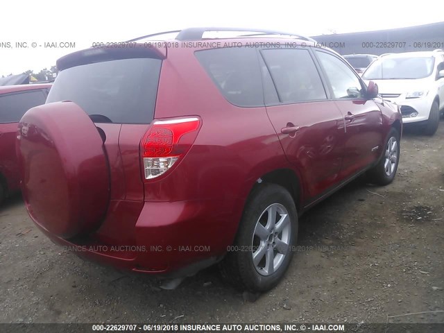 JTMZK31V065004154 - 2006 TOYOTA RAV4 LIMITED RED photo 4