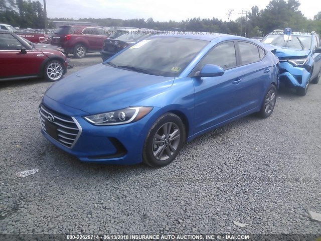 5NPD84LF0HH122003 - 2017 HYUNDAI ELANTRA SE/VALUE/LIMITED BLUE photo 2