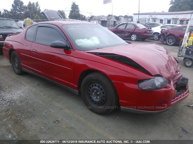 2G1WW12E239347694 - 2003 CHEVROLET MONTE CARLO LS RED photo 1