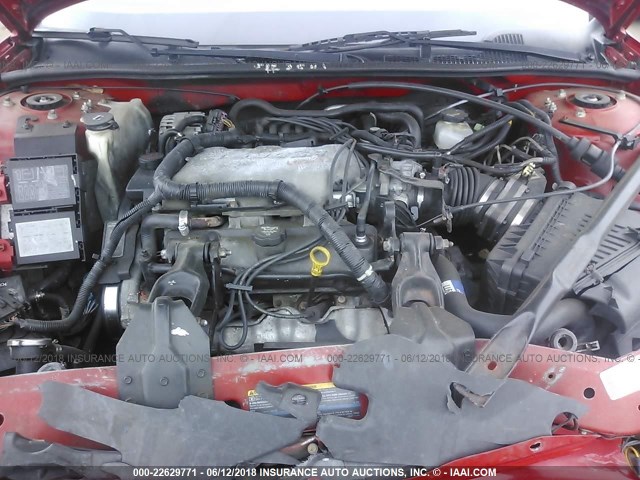 2G1WW12E239347694 - 2003 CHEVROLET MONTE CARLO LS RED photo 10
