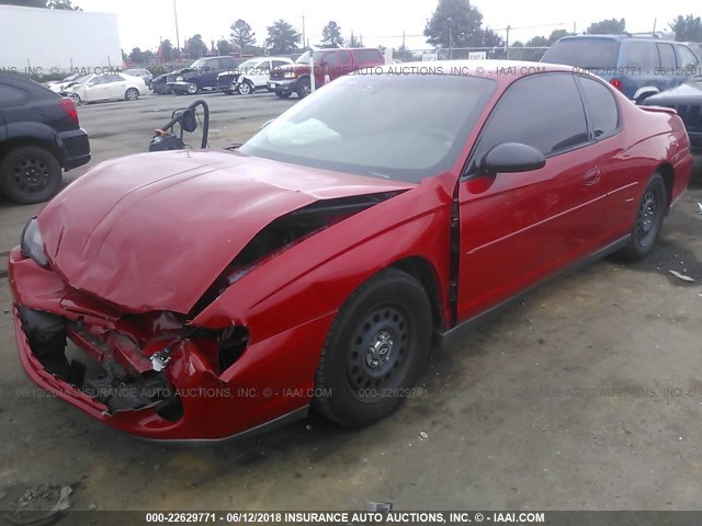 2G1WW12E239347694 - 2003 CHEVROLET MONTE CARLO LS RED photo 2