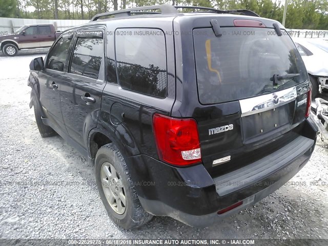 4F2CZ02Z78KM08199 - 2008 MAZDA TRIBUTE I BLACK photo 3