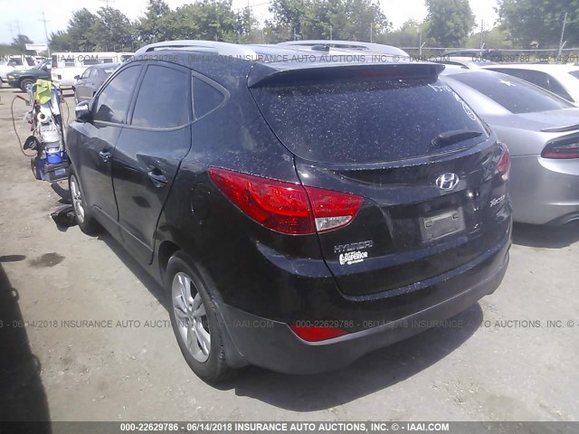 KM8JU3AC0DU560789 - 2013 HYUNDAI TUCSON GLS/LIMITED შავი ფოტო 3
