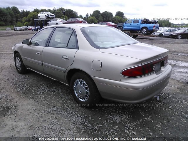 2G4WS52J721272748 - 2002 BUICK CENTURY CUSTOM GOLD photo 3