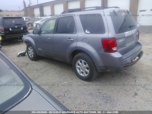 4F2CZ02Z38KM25064 - 2008 MAZDA TRIBUTE I GRAY photo 3