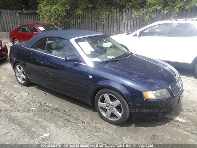 WAUAC48H65K015754 - 2005 AUDI A4 1.8 CABRIOLET BLUE photo 1