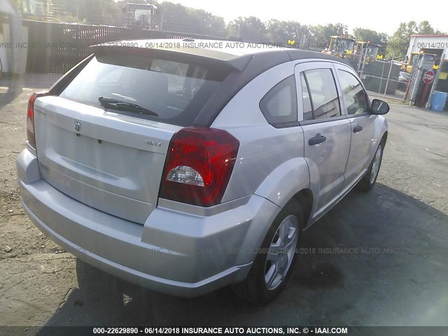 1B3HB48B28D573160 - 2008 DODGE CALIBER SXT SILVER photo 4