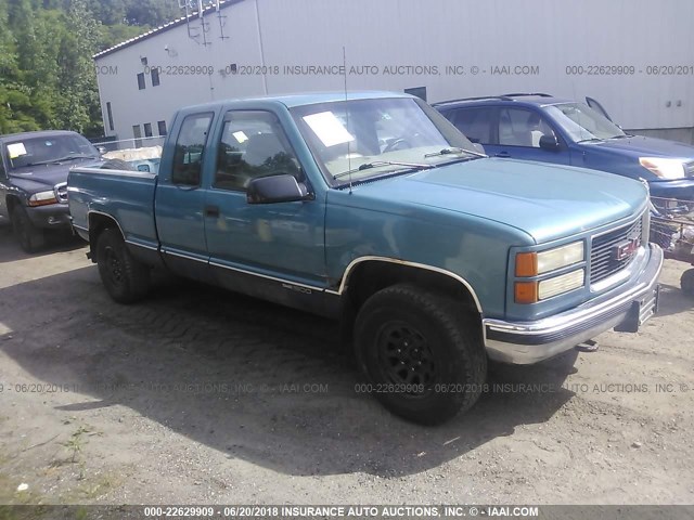 2GTEK19RXV1537655 - 1997 GMC SIERRA K1500 BLUE photo 1