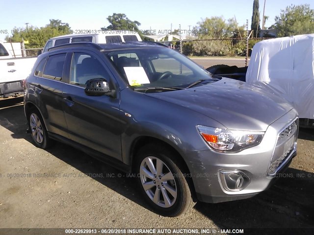 4A4AP4AU8EE017592 - 2014 MITSUBISHI OUTLANDER SPORT SE GRAY photo 1