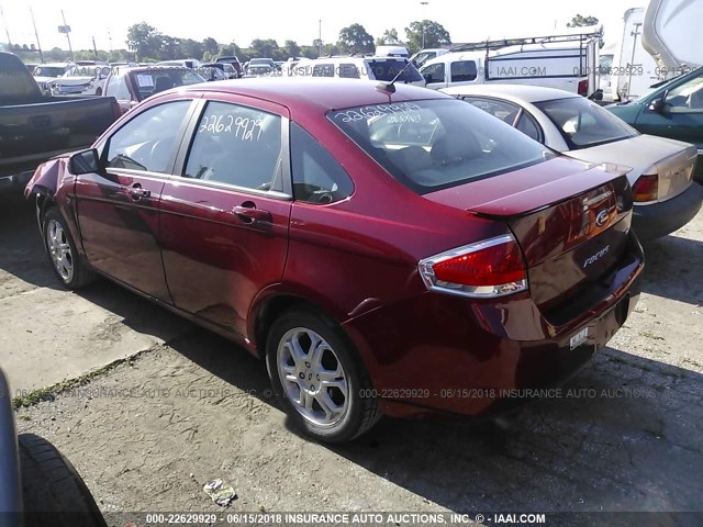 1FAHP36N79W205009 - 2009 FORD FOCUS SES RED photo 3