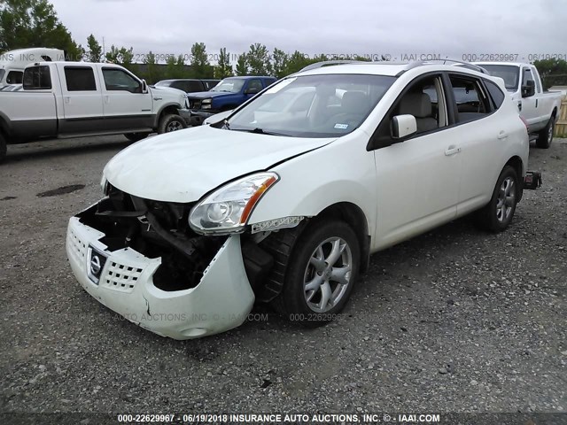 JN8AS58V08W401699 - 2008 NISSAN ROGUE S/SL WHITE photo 2