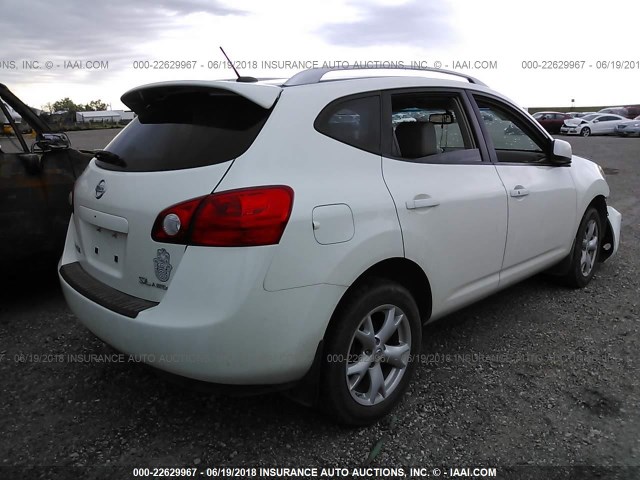 JN8AS58V08W401699 - 2008 NISSAN ROGUE S/SL WHITE photo 4