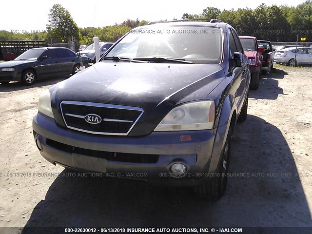 KNDJC733655422729 - 2005 KIA SORENTO EX/LX BLACK photo 6