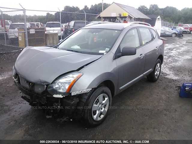 JN8AS5MT7FW665231 - 2015 NISSAN ROGUE SELECT S GRAY photo 2