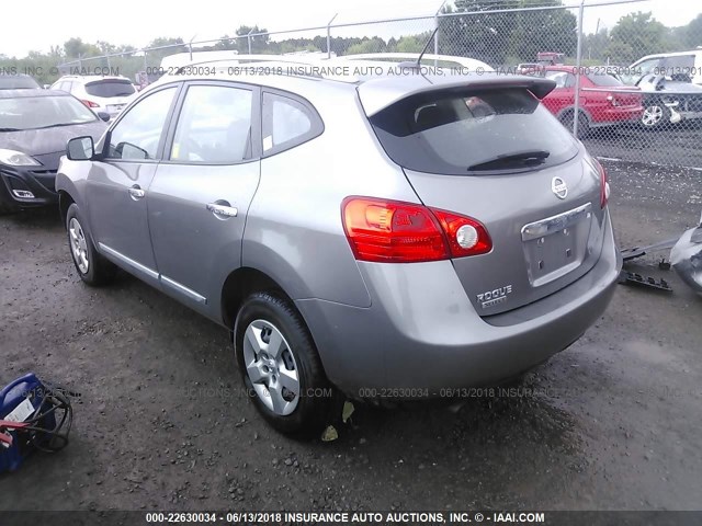 JN8AS5MT7FW665231 - 2015 NISSAN ROGUE SELECT S GRAY photo 3