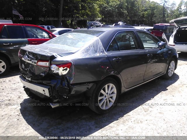 4T1BD1FK6CU017115 - 2012 TOYOTA CAMRY HYBRID/LE/XLE 灰色 照片 4
