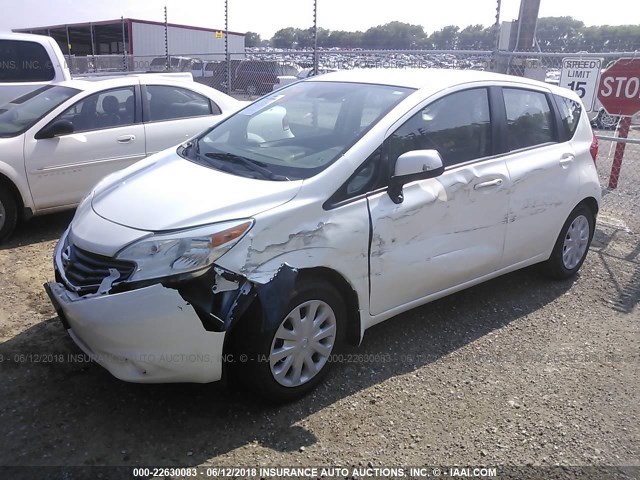 3N1CE2CP8EL361850 - 2014 NISSAN VERSA NOTE S/S PLUS/SV/SL WHITE photo 2