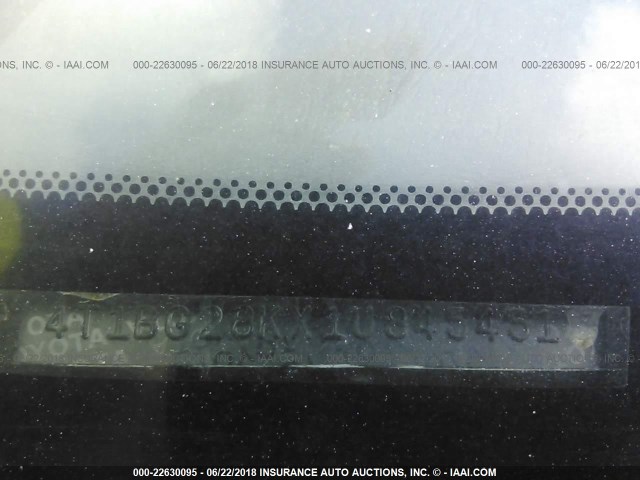 4T1BG28KX1U845451 - 2001 TOYOTA CAMRY CE/LE/XLE BLACK photo 9