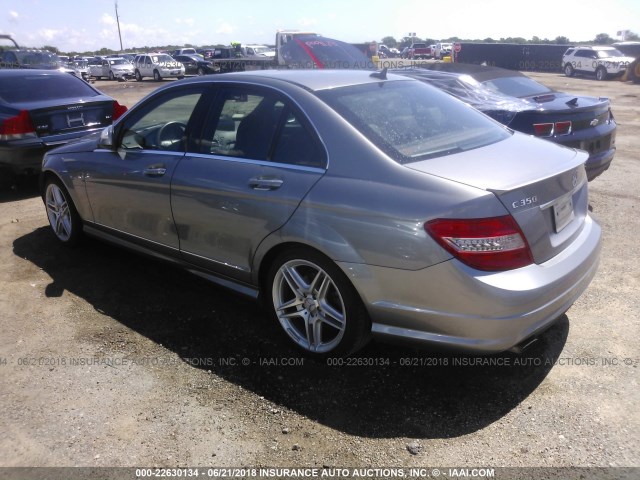 WDDGF56X18F075237 - 2008 MERCEDES-BENZ C 350 GRAY photo 3