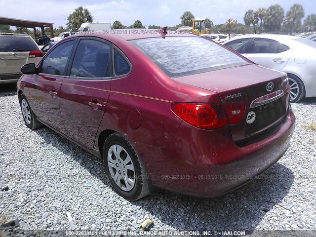 KMHDU4AD1AU181663 - 2010 HYUNDAI ELANTRA BLUE/GLS/SE RED photo 3