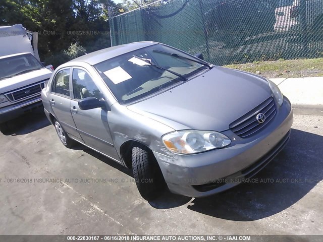 JTDBR32E042031347 - 2004 TOYOTA COROLLA CE/LE GRAY photo 1