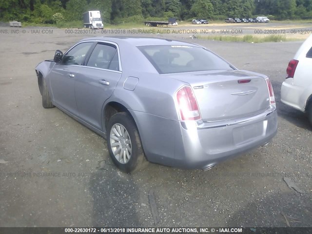 2C3CCAAG1EH335751 - 2014 CHRYSLER 300 SILVER photo 3