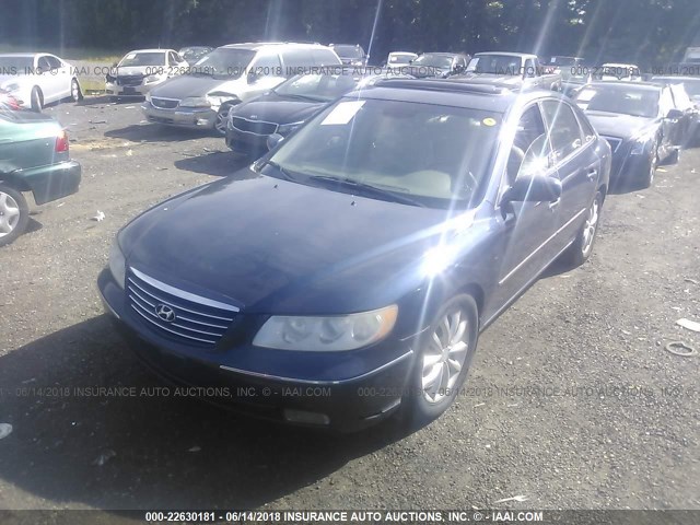 KMHFC46F26A134382 - 2006 HYUNDAI AZERA SE/LIMITED BLUE photo 2