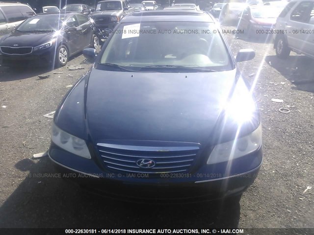 KMHFC46F26A134382 - 2006 HYUNDAI AZERA SE/LIMITED BLUE photo 6