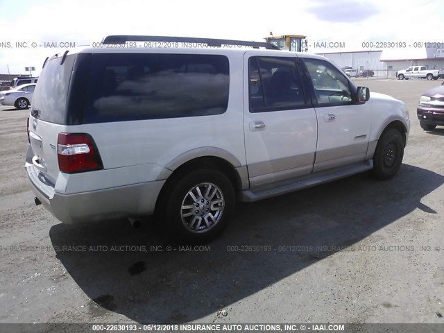 1FMFK18578LA12081 - 2008 FORD EXPEDITION EL EDDIE BAUER WHITE photo 4