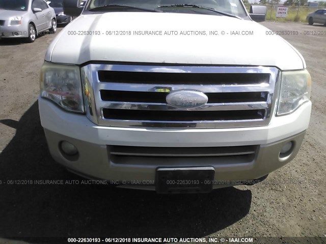 1FMFK18578LA12081 - 2008 FORD EXPEDITION EL EDDIE BAUER WHITE photo 6