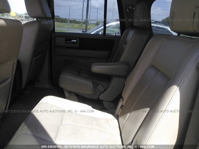 1FMFK18578LA12081 - 2008 FORD EXPEDITION EL EDDIE BAUER WHITE photo 8