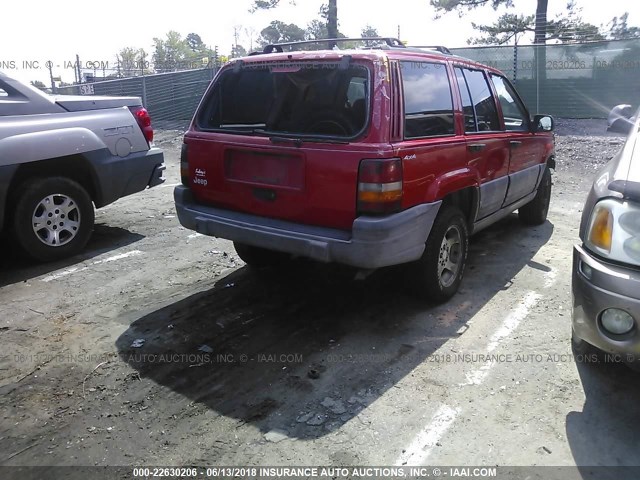 1J4GZ58S8VC584655 - 1997 JEEP GRAND CHEROKEE LAREDO/TSI RED photo 4