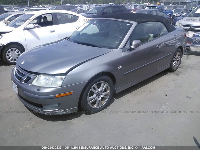 YS3FD79Y266005795 - 2006 SAAB 9-3 GRAY photo 2