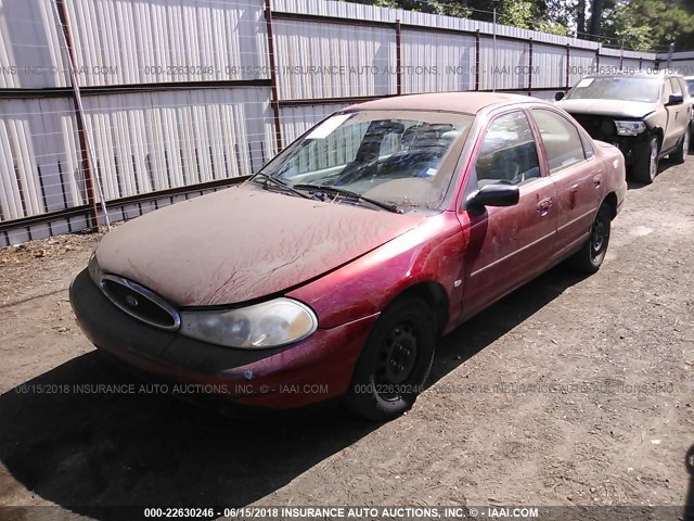 3FALP6538WM100454 - 1998 FORD CONTOUR GL/SPORT/LX RED photo 2